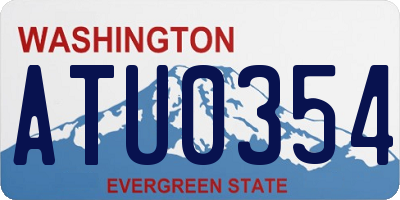 WA license plate ATU0354