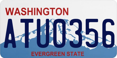 WA license plate ATU0356