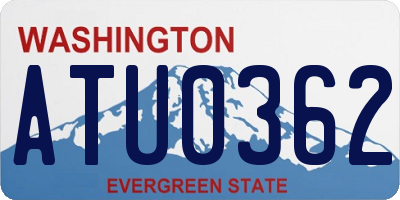 WA license plate ATU0362