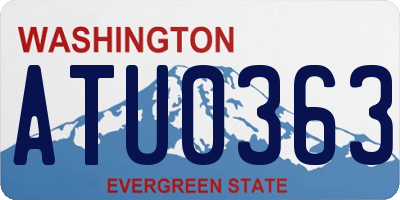 WA license plate ATU0363