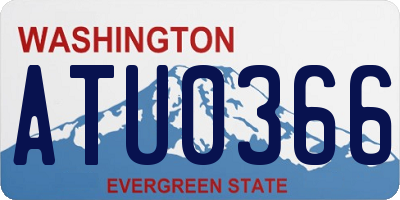 WA license plate ATU0366