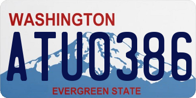 WA license plate ATU0386