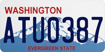 WA license plate ATU0387