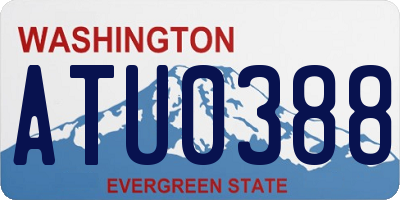 WA license plate ATU0388
