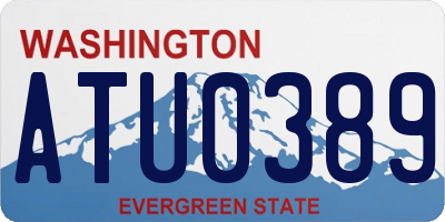 WA license plate ATU0389