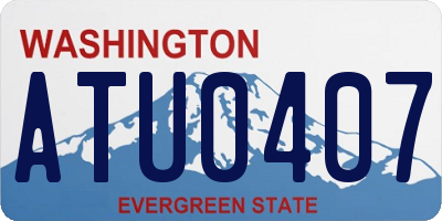 WA license plate ATU0407