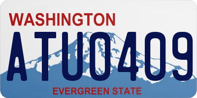 WA license plate ATU0409