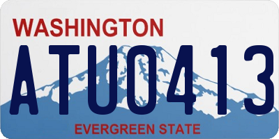 WA license plate ATU0413