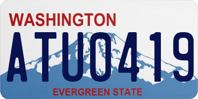 WA license plate ATU0419
