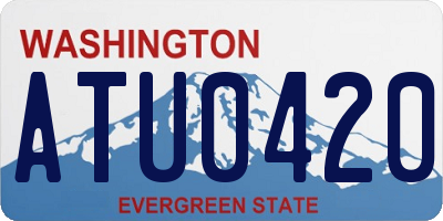 WA license plate ATU0420