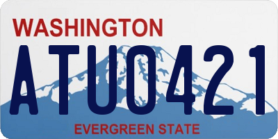 WA license plate ATU0421
