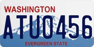 WA license plate ATU0456