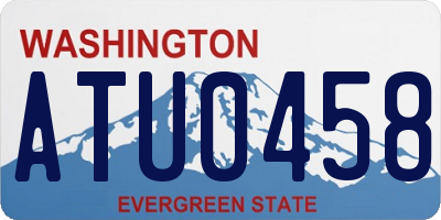 WA license plate ATU0458