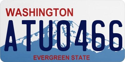 WA license plate ATU0466