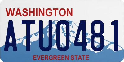 WA license plate ATU0481