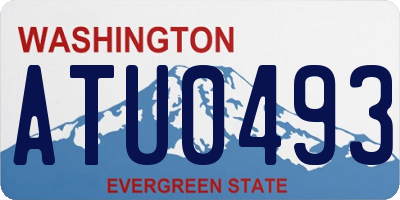 WA license plate ATU0493
