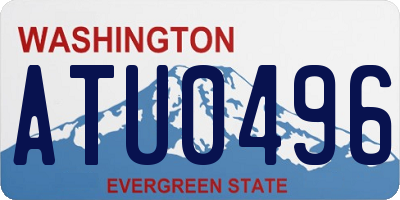 WA license plate ATU0496