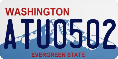 WA license plate ATU0502