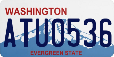 WA license plate ATU0536