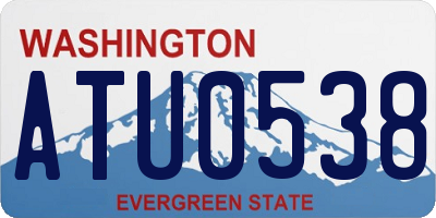 WA license plate ATU0538