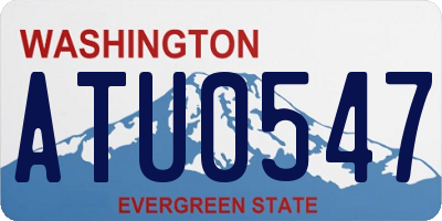 WA license plate ATU0547