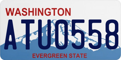 WA license plate ATU0558