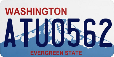 WA license plate ATU0562
