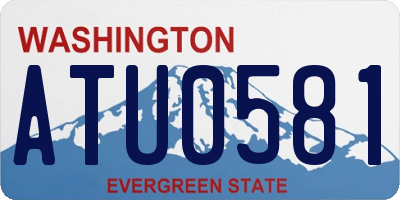 WA license plate ATU0581