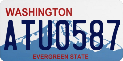 WA license plate ATU0587