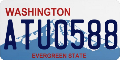 WA license plate ATU0588