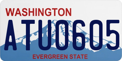 WA license plate ATU0605