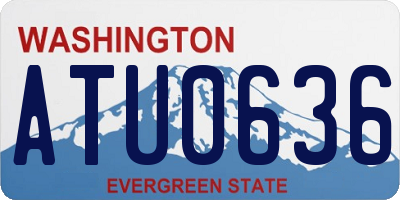 WA license plate ATU0636