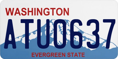 WA license plate ATU0637