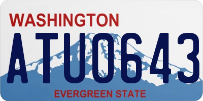 WA license plate ATU0643