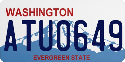 WA license plate ATU0649