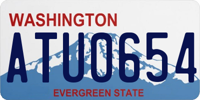 WA license plate ATU0654