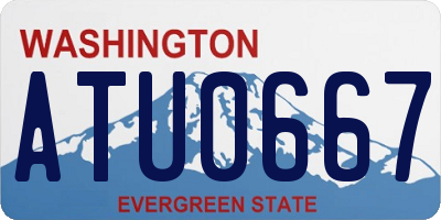 WA license plate ATU0667