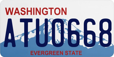 WA license plate ATU0668