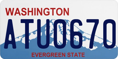 WA license plate ATU0670