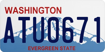 WA license plate ATU0671
