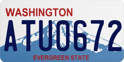 WA license plate ATU0672