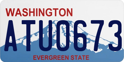 WA license plate ATU0673