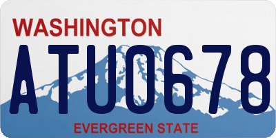 WA license plate ATU0678