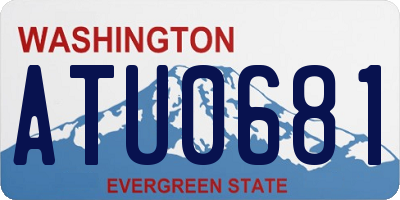 WA license plate ATU0681