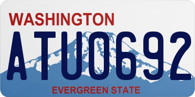 WA license plate ATU0692