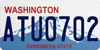 WA license plate ATU0702