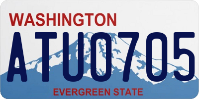 WA license plate ATU0705