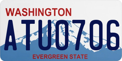 WA license plate ATU0706