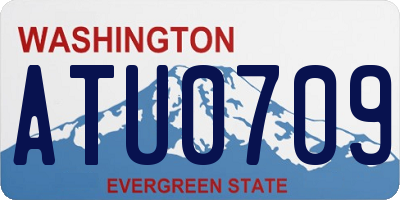 WA license plate ATU0709