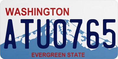 WA license plate ATU0765